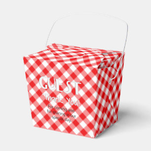 Ballotins BOÎTE DE FAVEUR 5 PARTS ROUGES, style à enlever