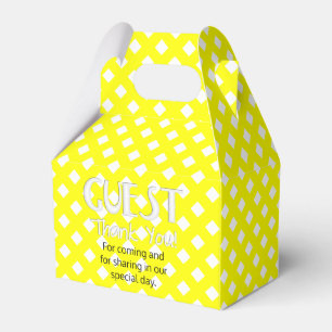 Ballotins BOÎTE DE FAVEUR 8 JAUNES, style Gable