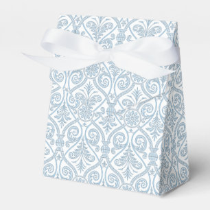 Ballotins Boîte de Faveur à Motif Damassé Bleu & Blanc Placi