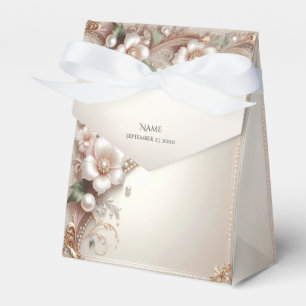 Ballotins Boîte de faveur avec embellissements floraux et pe