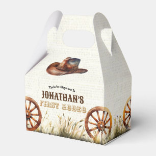 Ballotins Boîte de Faveur d'Anniversaire de Chapeau de Cowbo