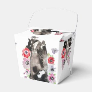 Ballotins Boîte de faveur d'anniversaire de chats noirs et b