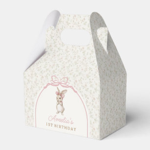 Ballotins Boîte de faveur d'anniversaire de fille lapin Coqu