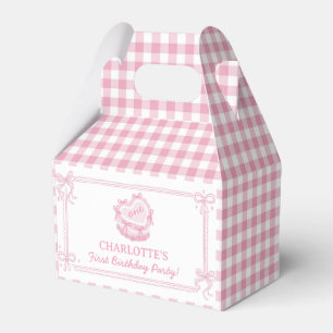 Ballotins Boîte de Faveur d'Anniversaire Gâteau Rose Féminin