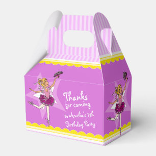Ballotins Boîte de faveur d'anniversaire rose violet balleri