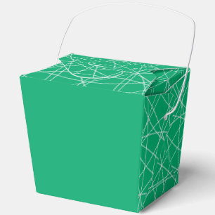 Ballotins Boîte de faveur d'art en ligne abstrait émeraude –