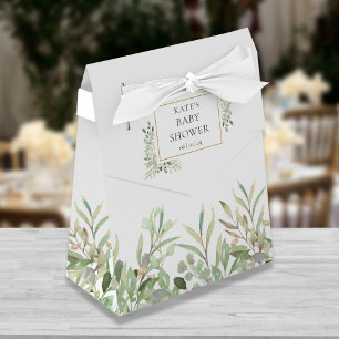 Ballotins Boîte de Faveur de Baby Shower à Feuillage de Verd