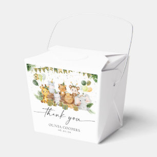 Ballotins Boîte de faveur de Baby Shower Animaux de Safari