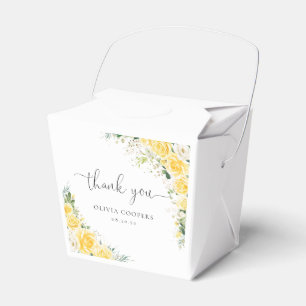 Ballotins Boîte de Faveur de Baby Shower aux Fleurs Jaunes É