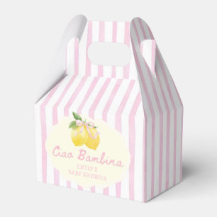Ballotins Boîte de faveur de Baby Shower Ciao Bambina Citron