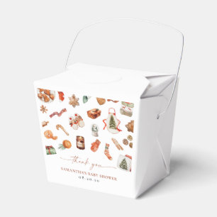Ballotins Boîte de faveur de Baby Shower de Noël d'hiver