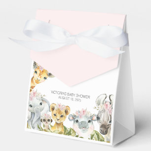 Ballotins Boîte de faveur de Baby Shower Fille Sweet Safari