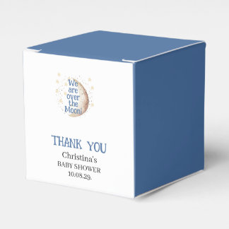 Ballotins Boîte de faveur de Baby Shower Moon Blue Boy