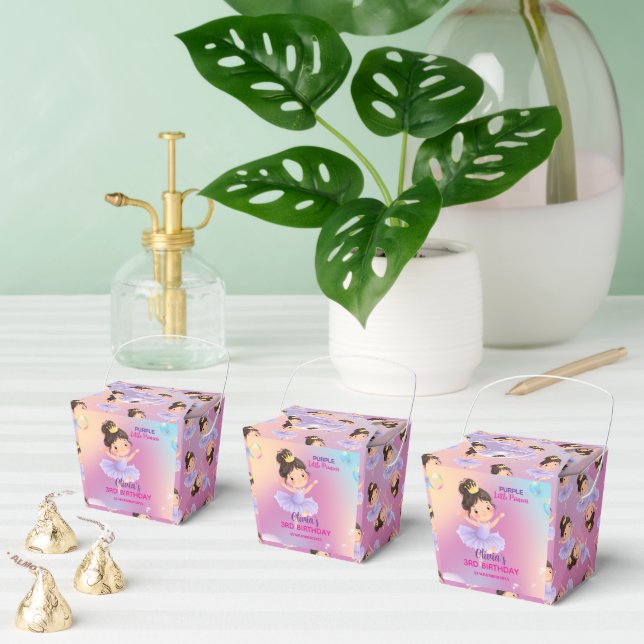 Ballotins Boîte de faveur de bal de petite princesse violett (Multiple)