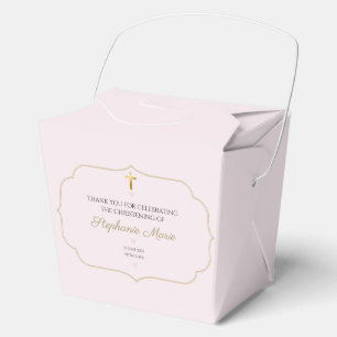 Ballotins Boîte de Faveur de Baptême de Bébé Fille Élégante