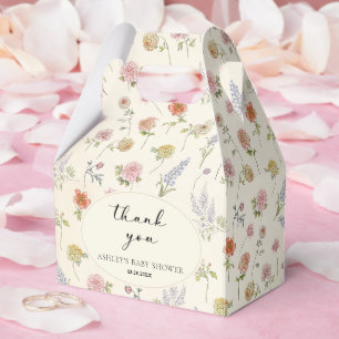 Ballotins Boîte de faveur de bébé floral en fleurs