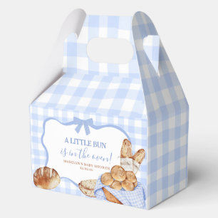 Ballotins Boîte de faveur de Bun à carreaux Gingham Bleu dan