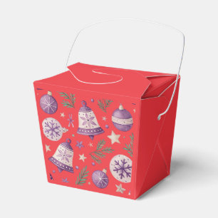 Ballotins "Boîte de faveur de décoration de Noël rouge et cl