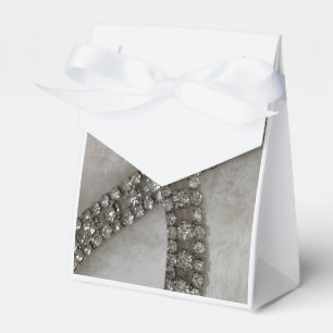 Ballotins Boîte de faveur de diamants et de fausse fourrure
