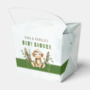 Ballotins Boîte de faveur de douche bébé singe