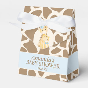 Ballotins Boîte de faveur de douche de bébé girafe garçon