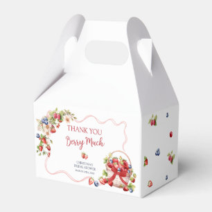 Ballotins Boîte de faveur de douche de mariée Coquette Berry
