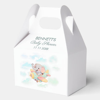 Ballotins Boîte de faveur de douche pour bébé avion éléphant