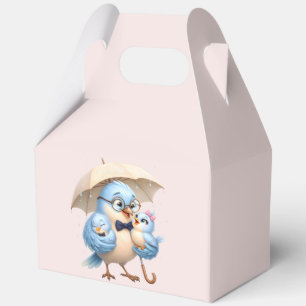 Ballotins Boîte de faveur de famille d'oiseau mignon pour fê