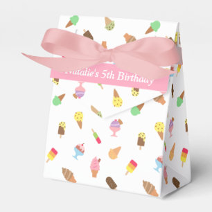 Ballotins Boîte de Faveur de Fête à Motif de Crème Glacée Co