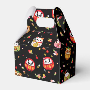 Ballotins boîte de faveur de fête de motif japonais daruma