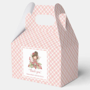 Ballotins Boîte de faveur de Fille de Fleurs Rose Blush Fée 