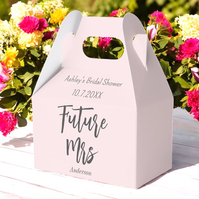 Ballotins Boîte de faveur de future Mme en rose blush pour B (Créateur téléchargé)