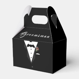 Ballotins Boîte de faveur de garçon d'honneur personnalisabl