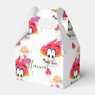 Ballotins Boîte de faveur de gâteau Fairy Joyeux Anniversair