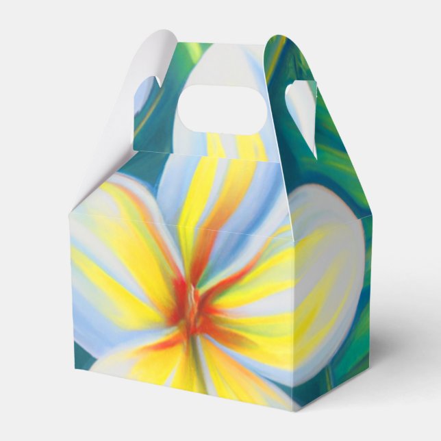 Ballotins Boîte de faveur de la fête artistique tropicale (Verso)
