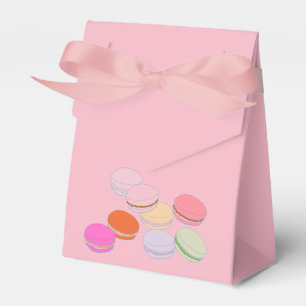 Ballotins Boîte de faveur de macaron français de thème rose 