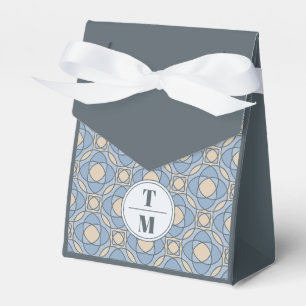Ballotins Boîte de Faveur de Mariage Art Déco Bleu Poussiére