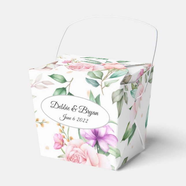 Ballotins Boîte de faveur de mariage - Boîte de faveur d'imp (Verso)