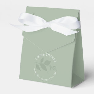 Ballotins Boîte de Faveur de mariage Classy Dusty Feuille ve