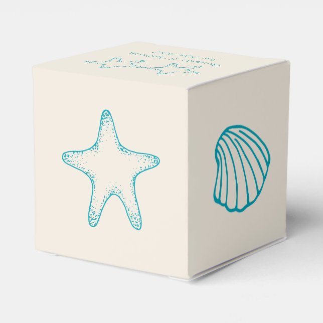 Ballotins Boîte de faveur de mariage de plage (Arrière)