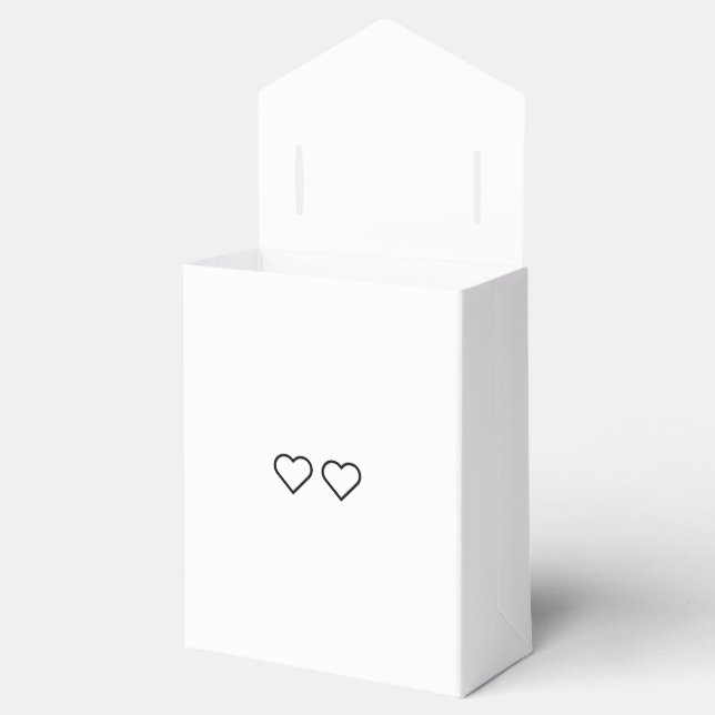 Ballotins Boîte de faveur de mariage des coeurs (Ouvert)