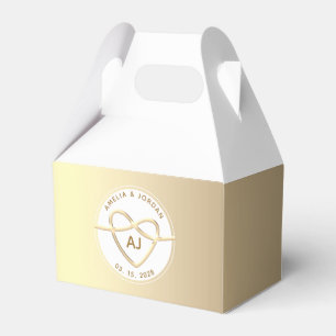 Ballotins Boîte de Faveur de Mariage Élégante Monogrammée