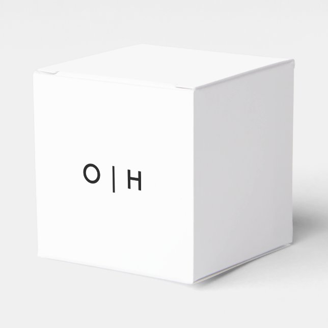 Ballotins Boîte de faveur de mariage minimale (Verso)