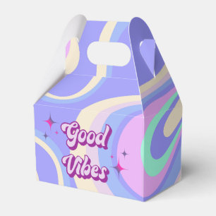 Ballotins Boîte de faveur de mariage rétro disco Good Vibes