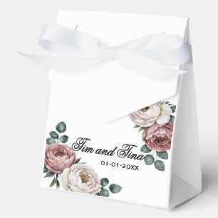 Ballotins Boîte de Faveur de Mariage Rose Florale