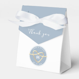 Ballotins Boîte de faveur de mariage simple moderne bleu pou