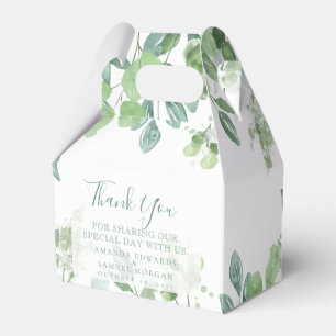 Ballotins Boîte de faveur de mariage sophistiquée Eucalyptus