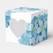 Boîte de Faveur de Mariage Sophistiquée Hortensia