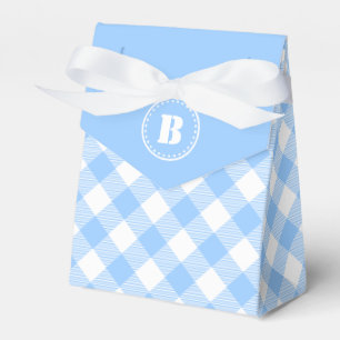 Ballotins Boîte de faveur de modèle à carreaux de gingham bl