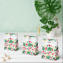 Boîte de faveur de motif de Noël festif